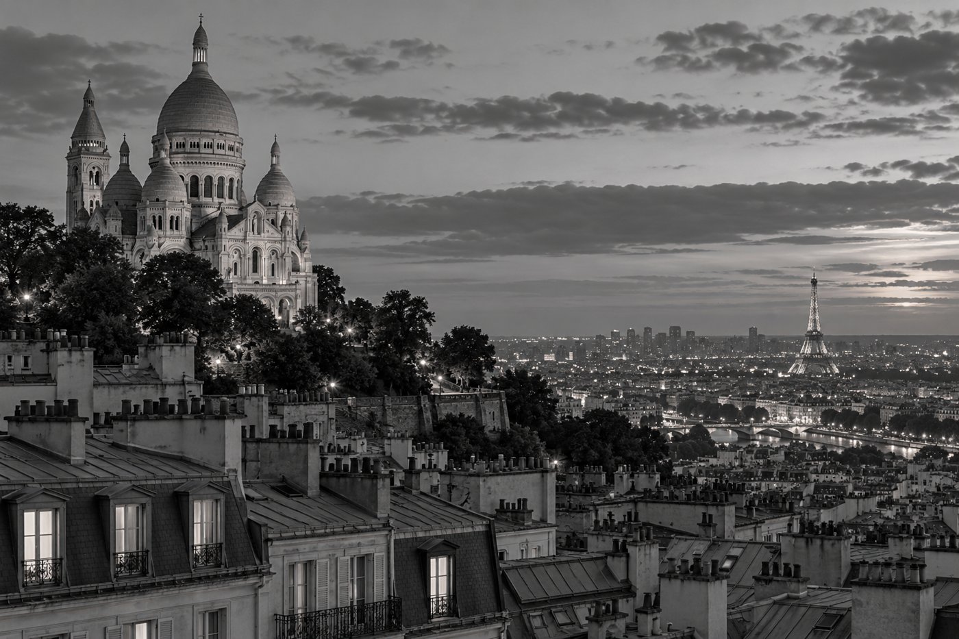 Montmartre et les monuments de Paris